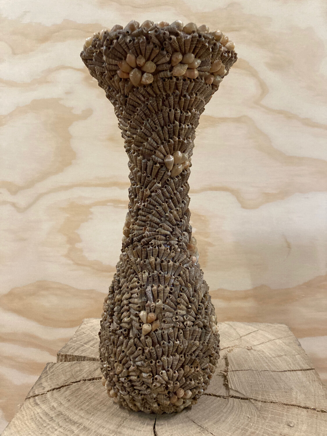 Vase coquillages vintage