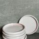 Six antique enamelled earth cut-cups