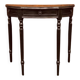 Classic black English Sidetable with leather top