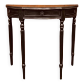 Classic black English Sidetable with leather top