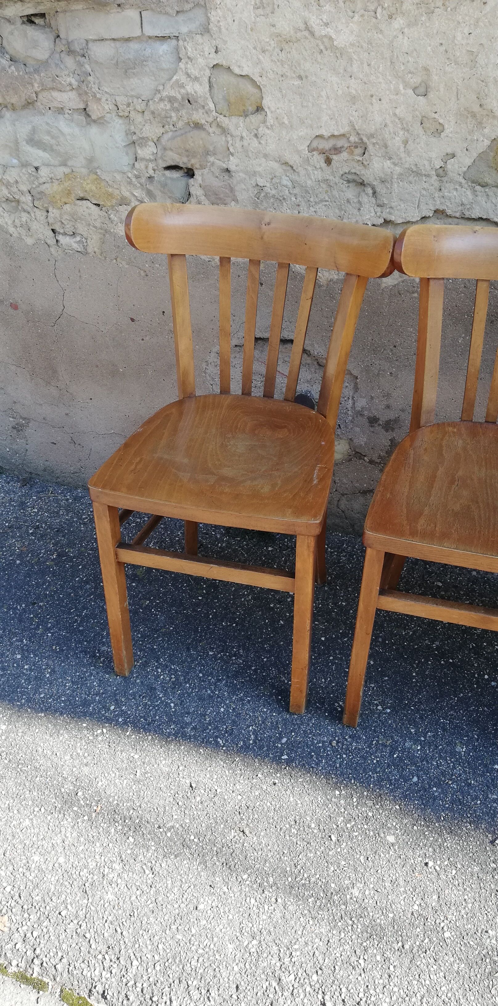 Set de 5 chaises bistrot vintage