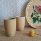 Lot de 2 timbales, verres en grès