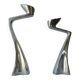 Pair of "Swan" MidCentury Candlesticks by Matthew Hilton, England, 1980s