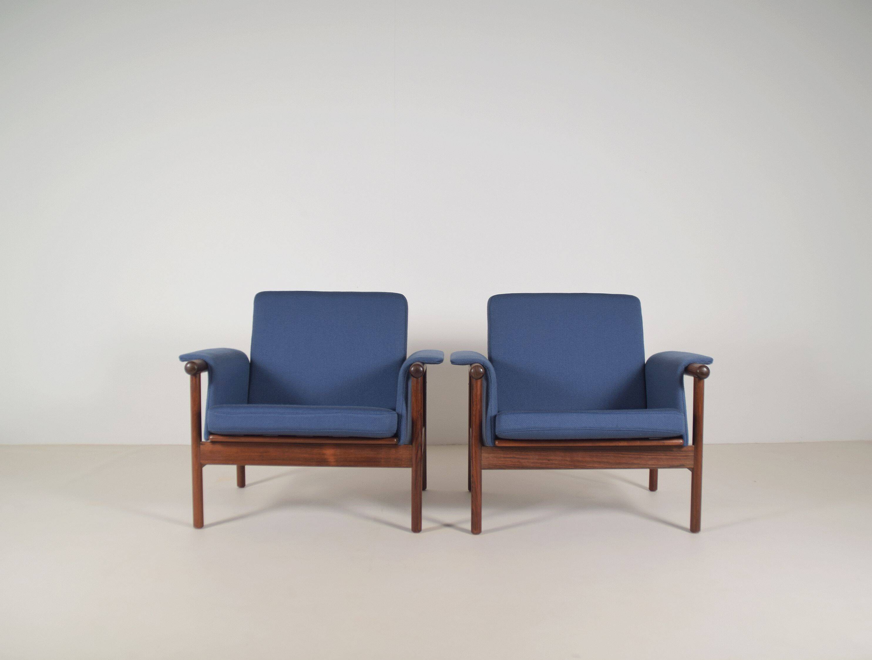 Ensemble rare de chaises Wiki danoises par Illum Wikkelso pour Koefoeds Mobelfabrik.