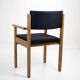 Office armchair, Bridge, in brutalist oak, vintage