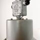 Industrial Grey Hammer Paint Pendant Lamp from Elektrosvit, 1960s