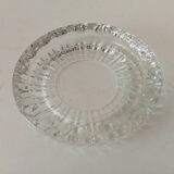 Large vintage molded glass ashtray