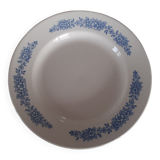 2 vintage hollow plates blue floral pattern