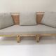 3-seater rattan and canning sofa