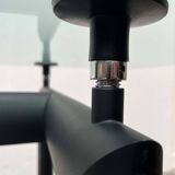 Italian model LC6 dining or office table in metal and glass by Le Corbusier, Pierre Jeanneret, Charlotte Perriand for Cassina.