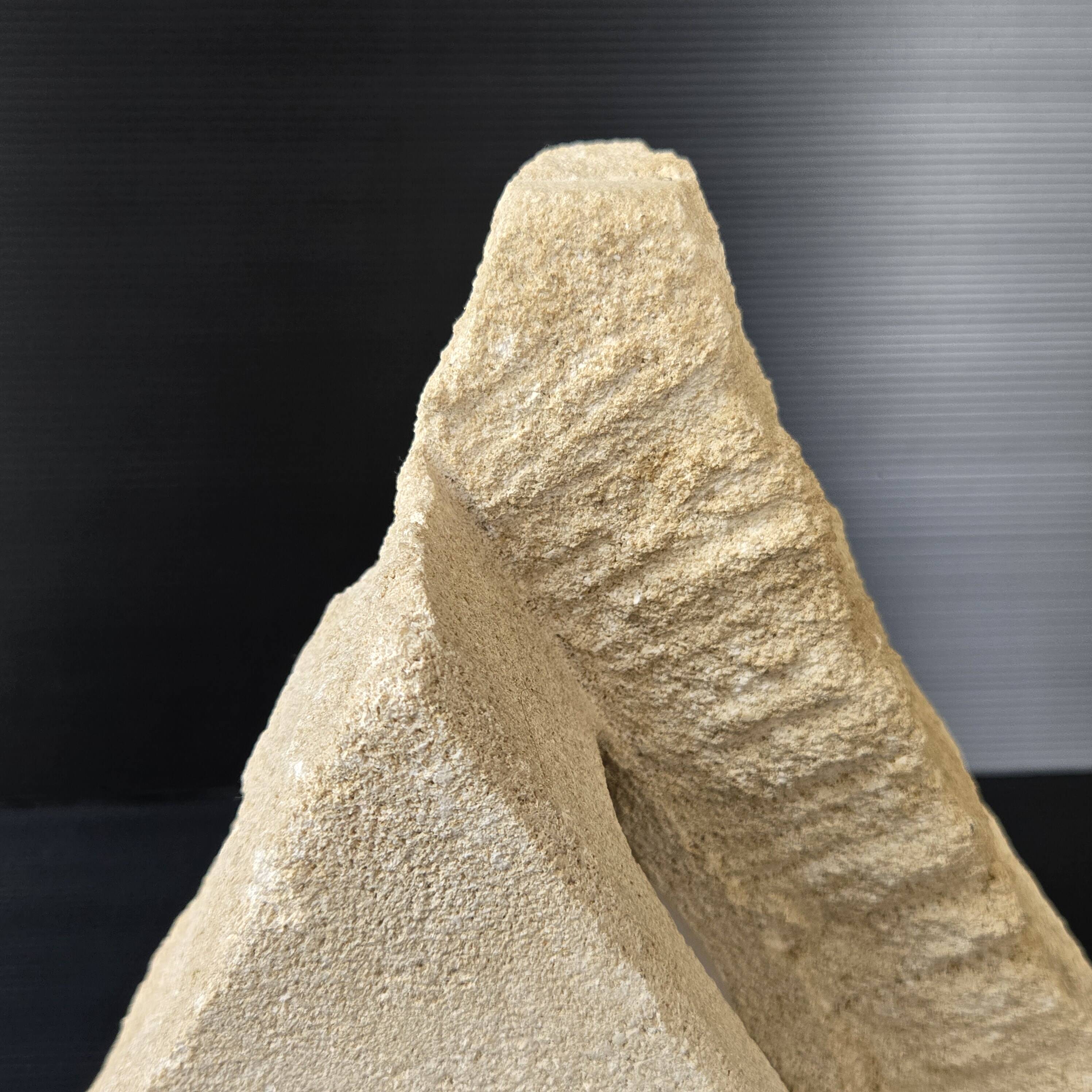 Vintage stone pyramid lamp 1970