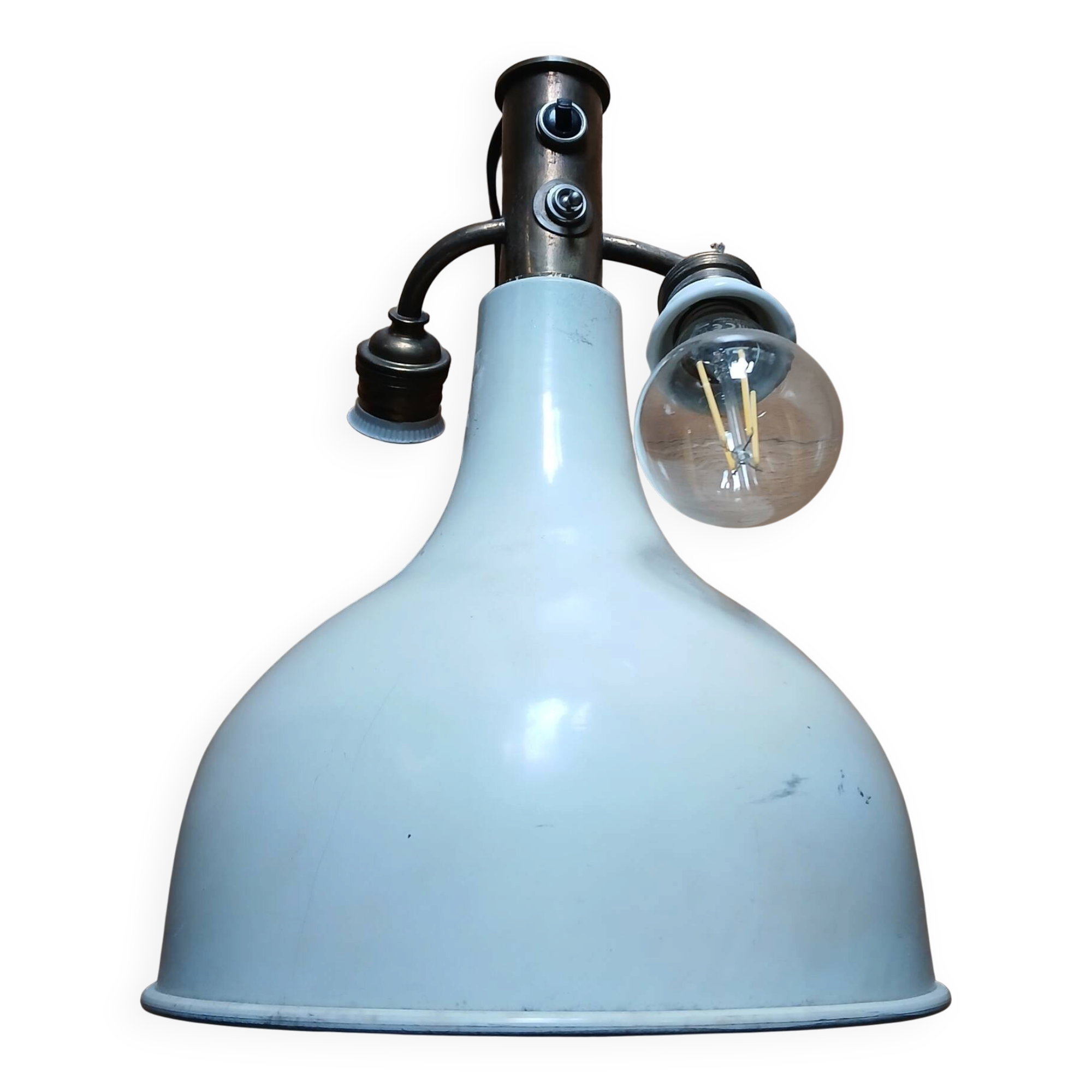 Industrial suspension retro sheet metal 3 lights
