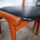 Set de 4 chaises scandinave,  Skaï  année  70