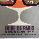 Original design poster of the Salon des assembliers / Foire de Paris, 1973