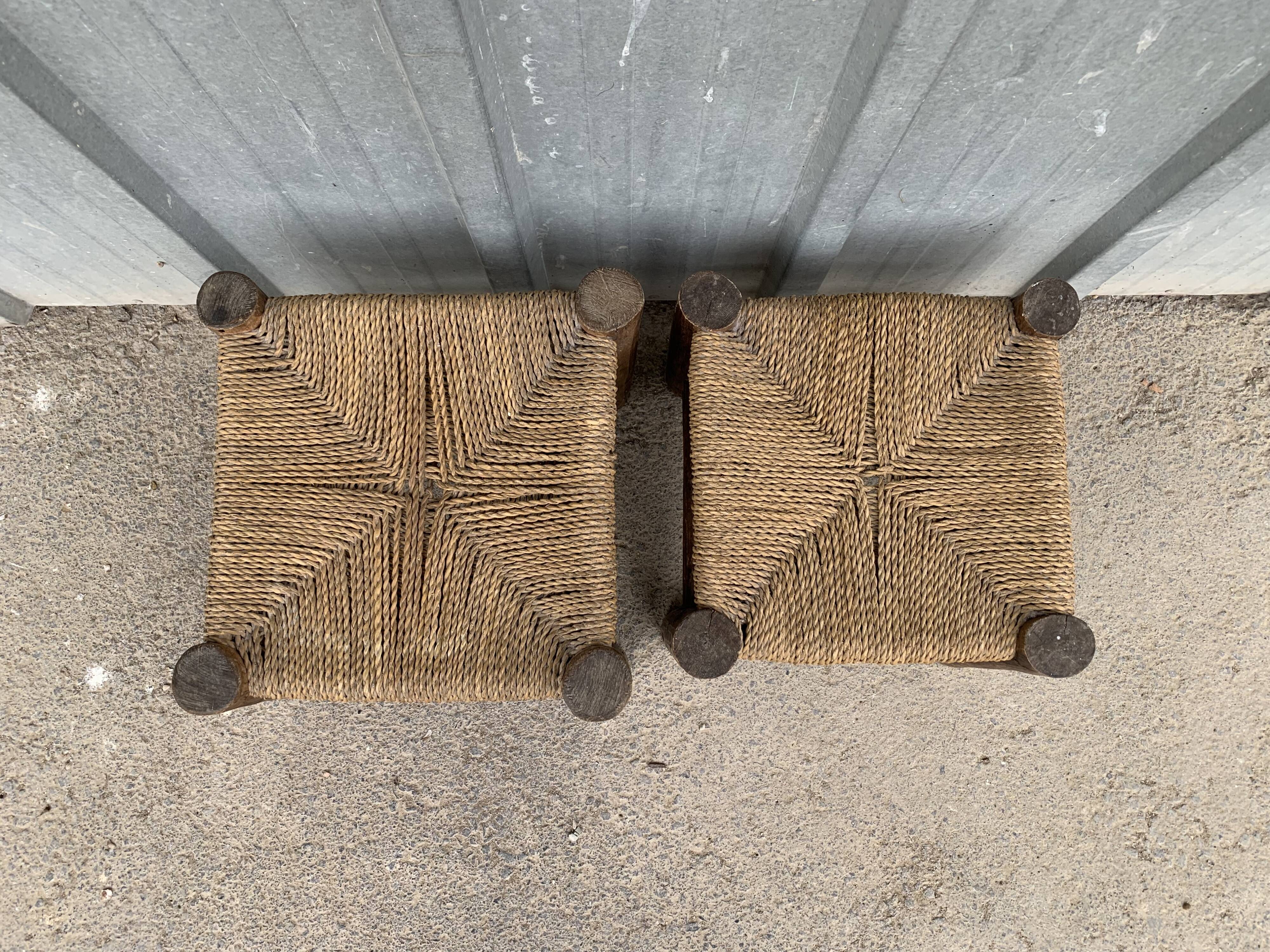 Set of 2 antique stools