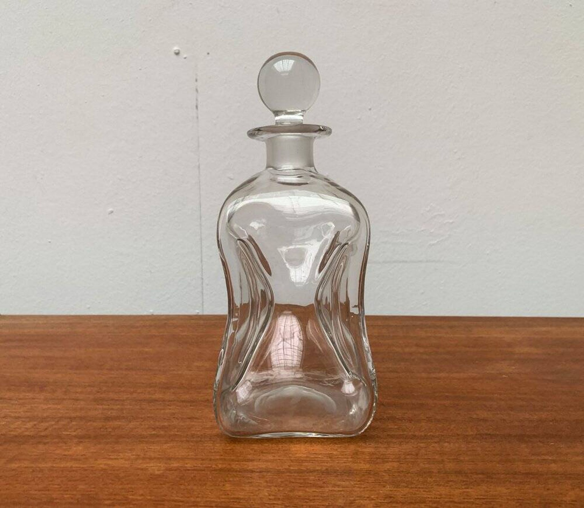 Bouteille vintage en verre Kluk Kluk danoise de Holmegaard