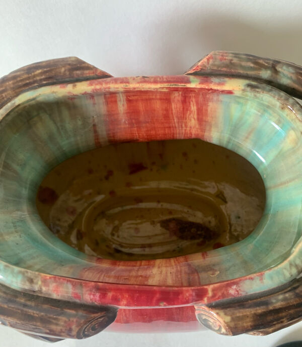 Vasque en faïence émaillée Art Deco