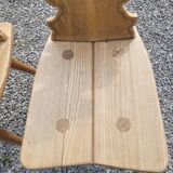 4 old Alsatian oak chairs