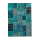 Handmade oriental 170 cm x 242 cm turquoise patchwork carpet