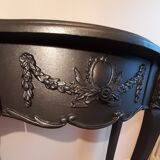 Console baroque noir acier