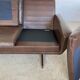 Vintage retro danish mid-century g. thams 3 person sofa in brown leather