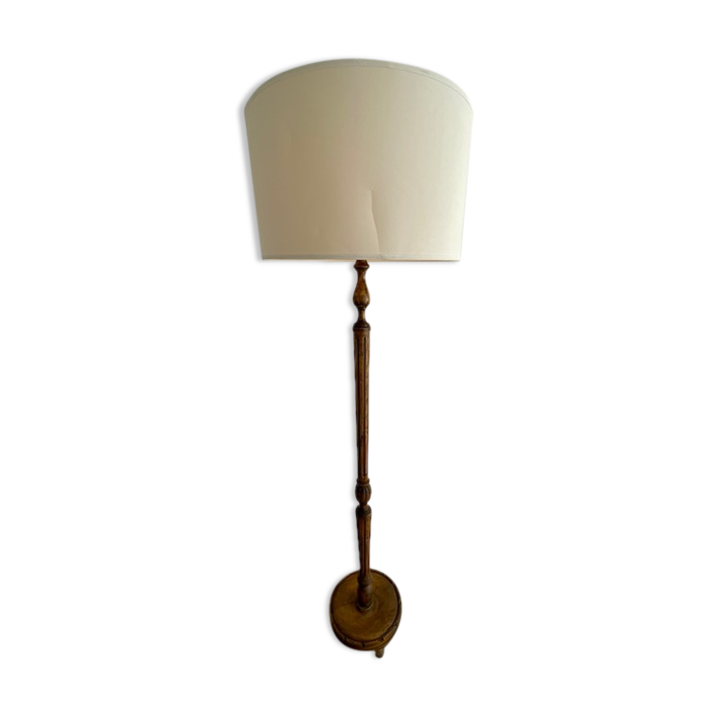 Mango wood floor lamp
