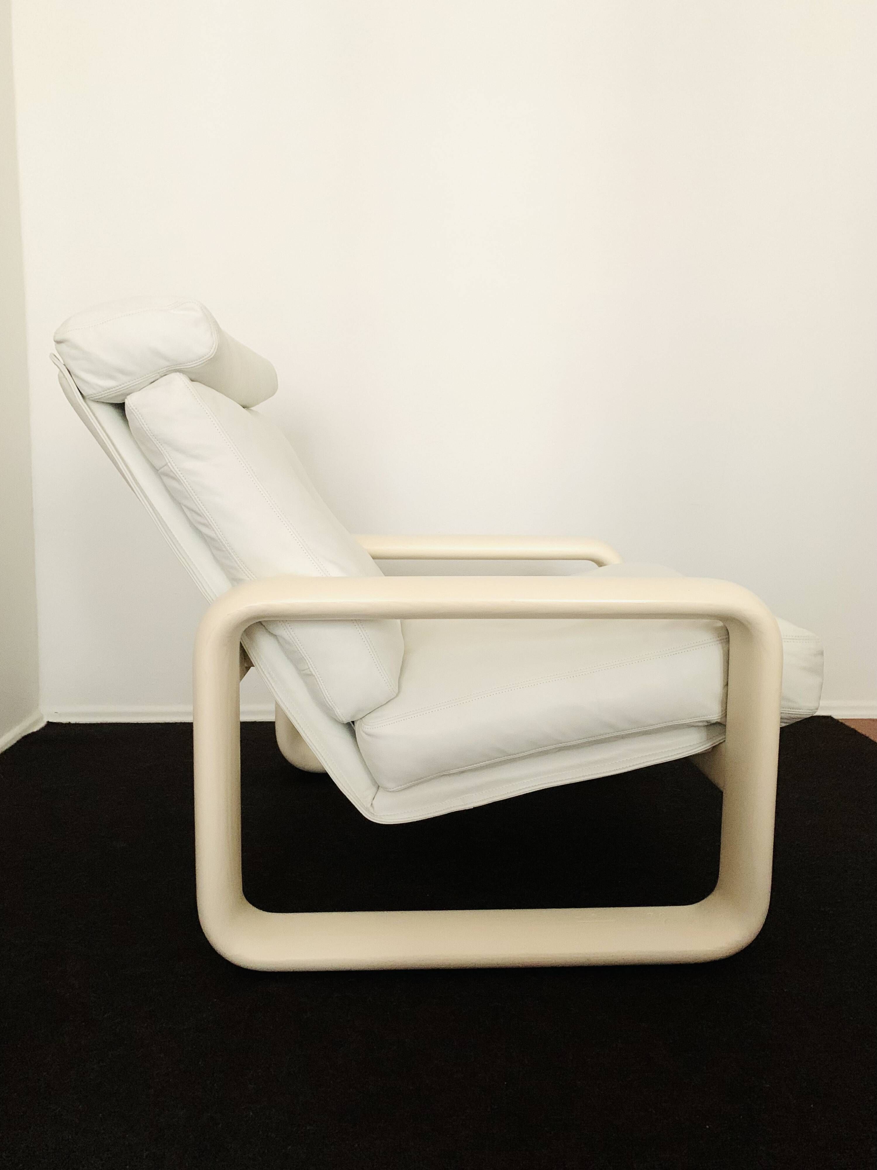 Hombre Leather Chair & Ottoman by Burkhard Vogtherr for Rosenthal