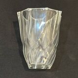 Luminarc vase in transparent glass swirl from the Arques glassworks 1970