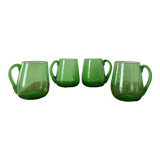 Chopes à bière en verre bullé