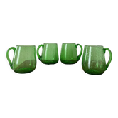 Chopes à bière en verre bullé