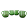 Chopes à bière en verre bullé