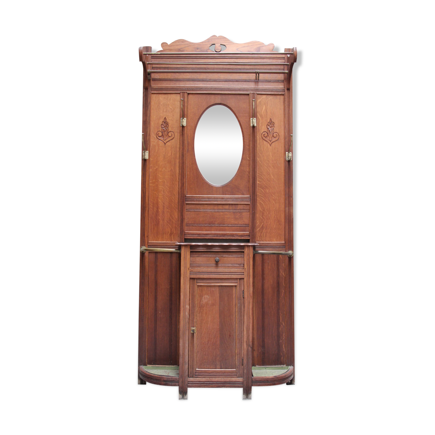 Wardrobe cabinet oak mantel in early XX °