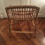 Paire de fauteuils en rotin