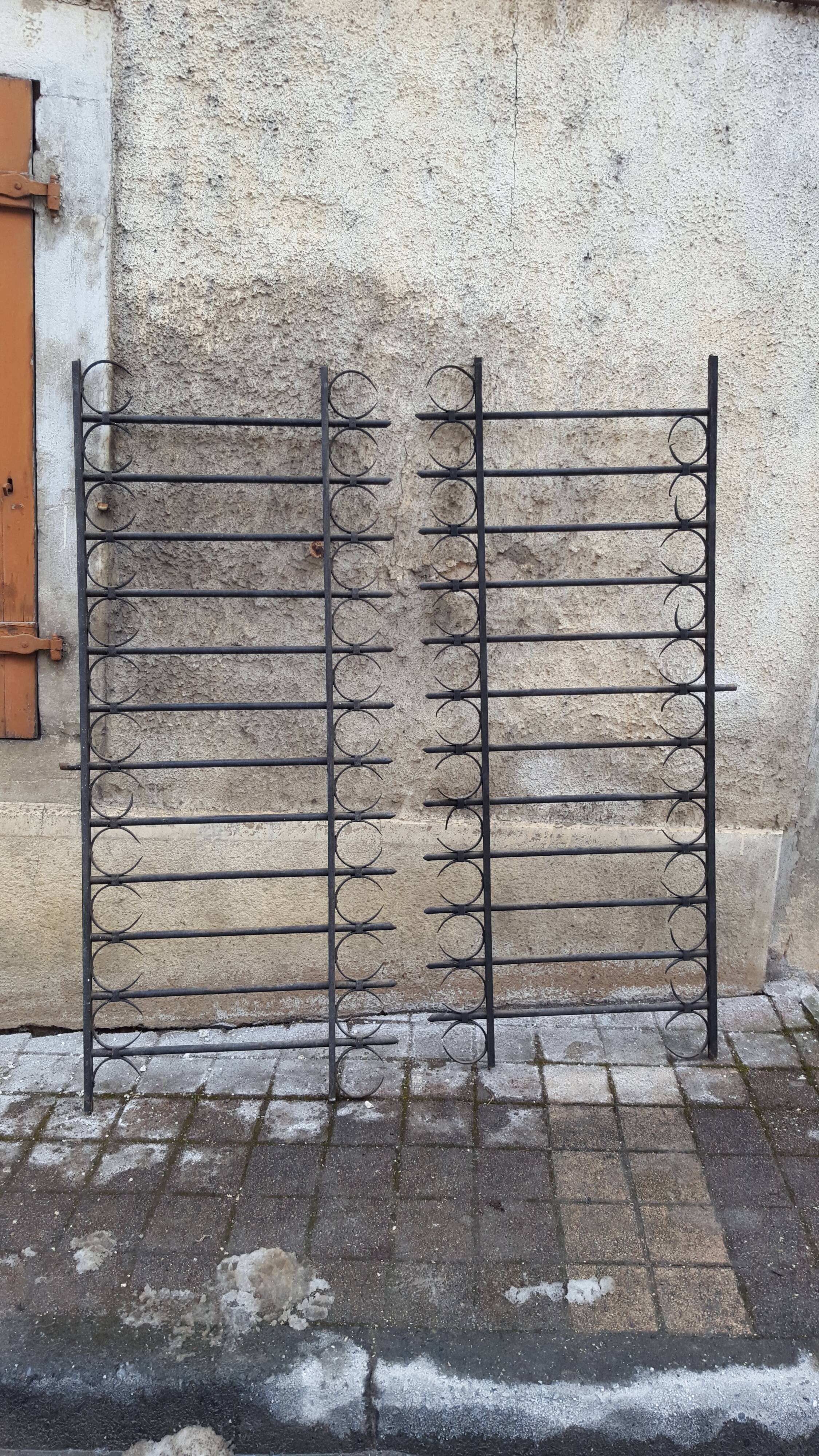 Wrought iron garden grids