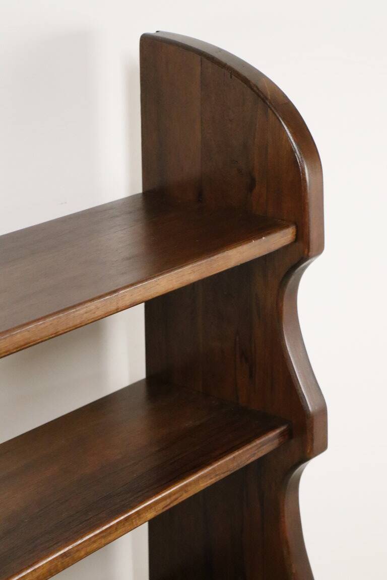 Vintage brutalist solid wood shelf - 1950