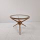 Tripod Table in Wood and Glass Attributed to Cesare Lacca, Italy, 1950s