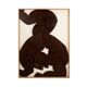 Relief panel "The Twins" in patinated wood. Contemporary.
