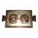 Serving tray in wood, copper and glazed 1950