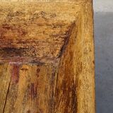 Ancien pétrin avec couvercle et piètement en chêne