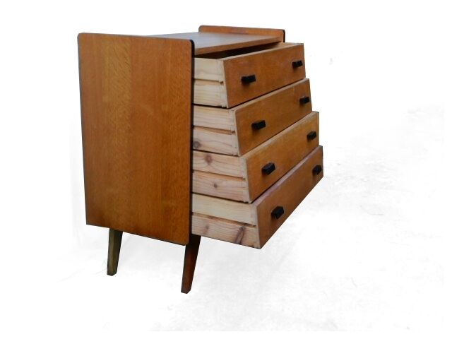 Dresser vintage oak gilded feet compass 1960s