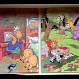 Boite puzzle les trois petits cochons, années 1950 walt disney  "jouets vera paris "