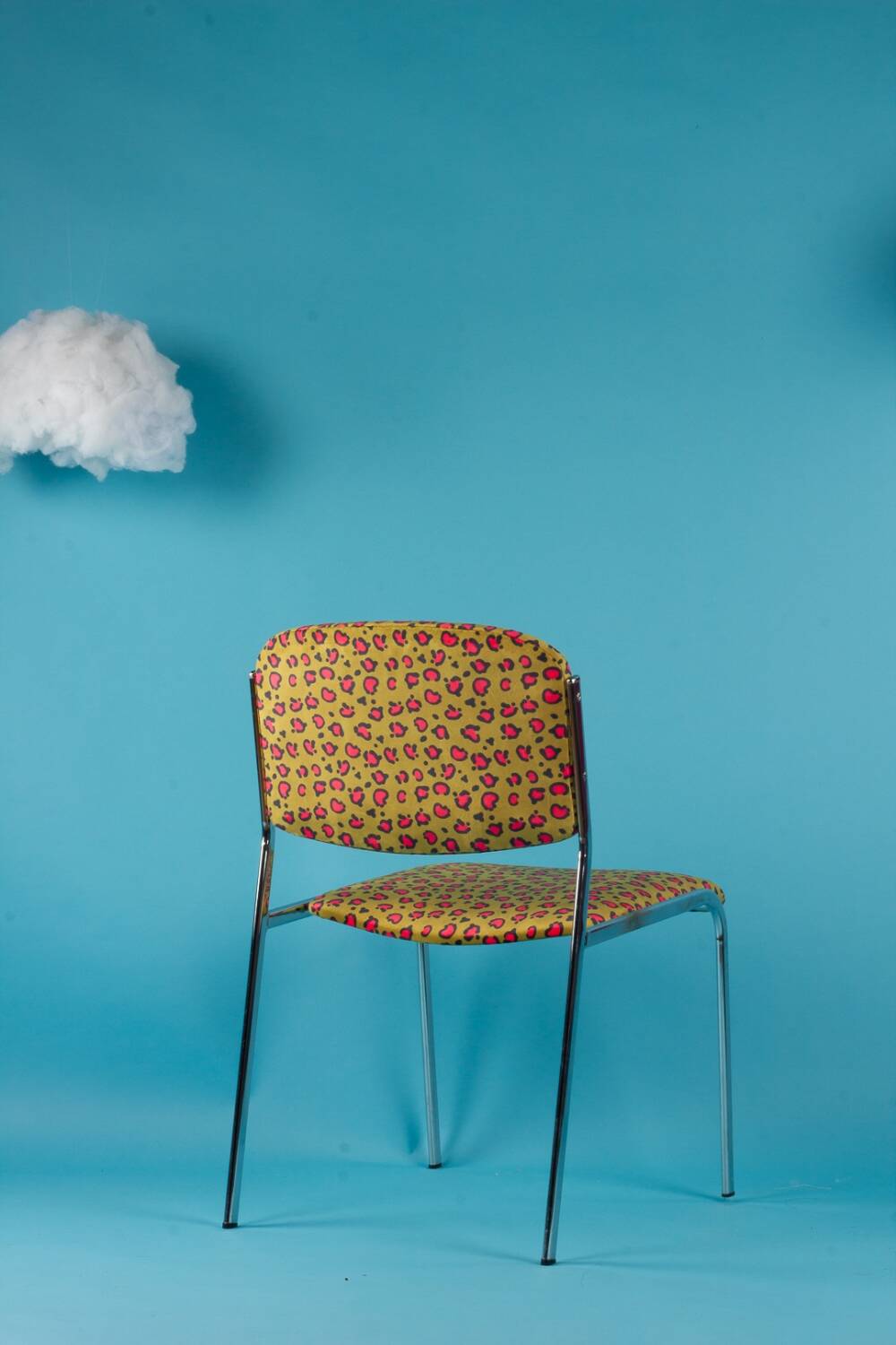 Chrome chair from the 70s reupholstered