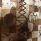 2 vintage accordion mirrors