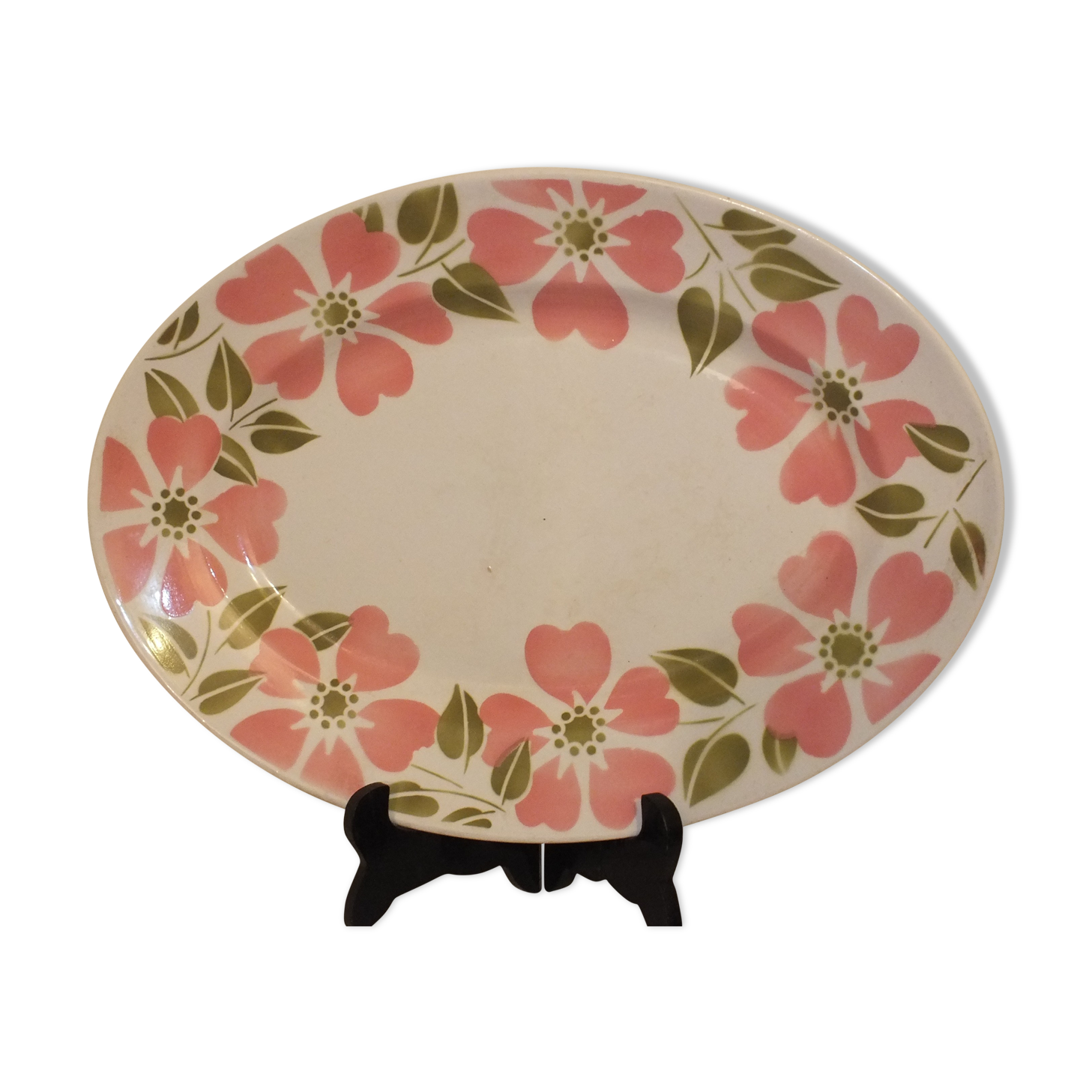 Vintage oval dish Digoin Sarreguemines model Eddy