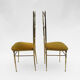 Paire de chaises en laiton, style Chiavari
