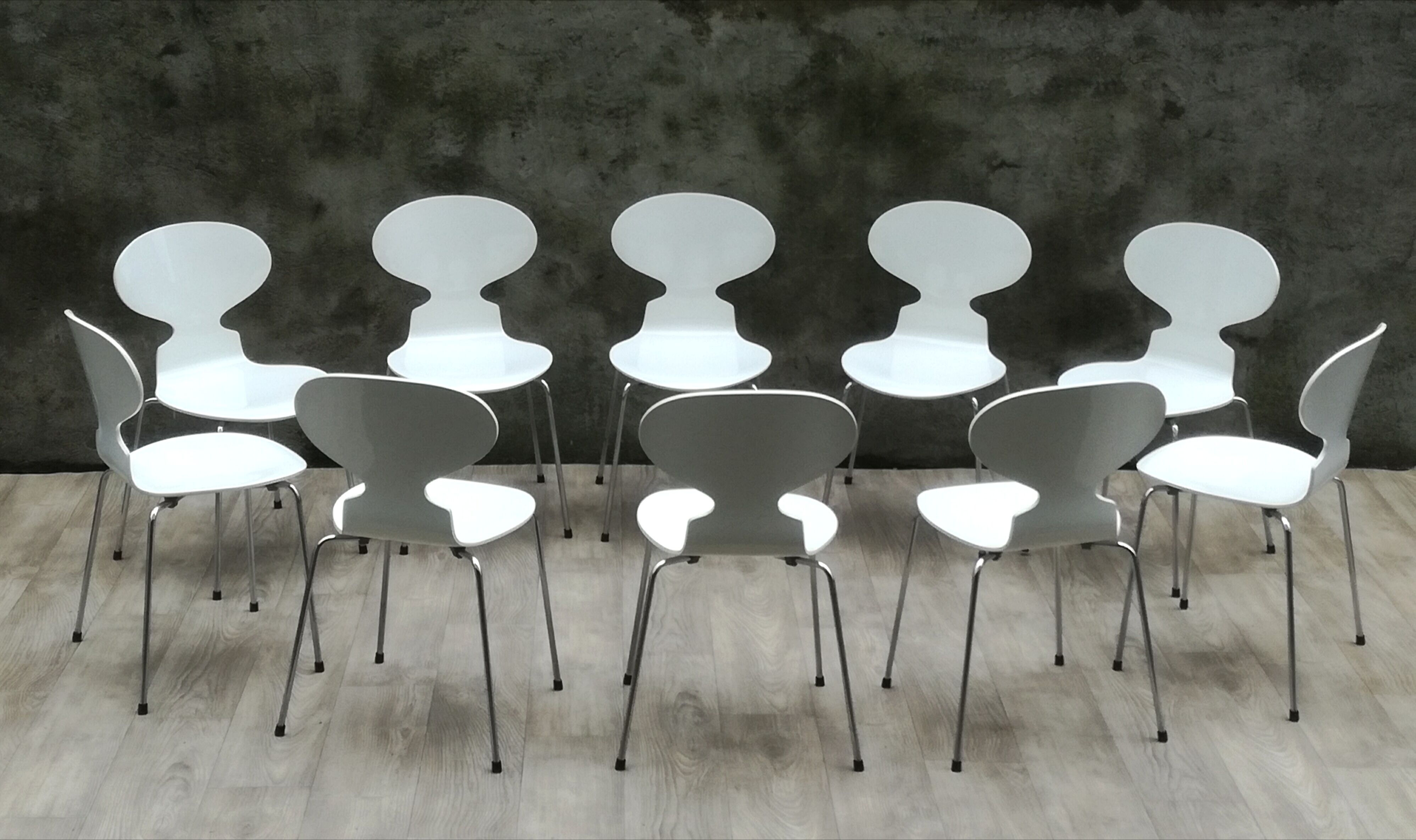 Series of 10 ant chairs by Arne Jacobsen, 1979