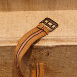 Leather and brass hat malle