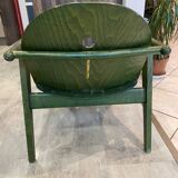 Fauteuil de salon baumann lounge vert vintage années 70