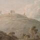 Old watercolour on paper from the early 19th century - landscape