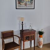 Directory style marquetry side table